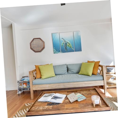 Fenêtre artificielle en bois décorative Mikikit style rustique - 8