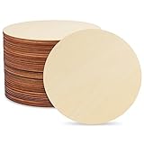 50 círculos de madera de 7.9 pulgadas, discos de madera sin terminar para manualidades