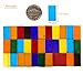 Lanyani 1600 Transparent Cathedral Glass Mosaic Tiles for Arts and Crafts - Mixed Color Stained Glass Pieces, 4 Shapes Mixed