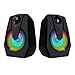 immagine 7Smalody, altoparlanti per computer con subwoofer, sistema audio 2.1 alimentato, LED colorato, altoparlante multimediale con Bluetooth/Line-in/FM/USB e TF