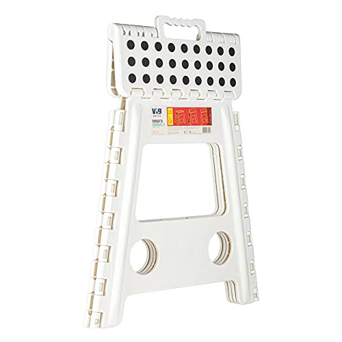 Banqueta Plástica Dobrável, Tamanho único, Cor Branca, Linha Vig, Ordene.