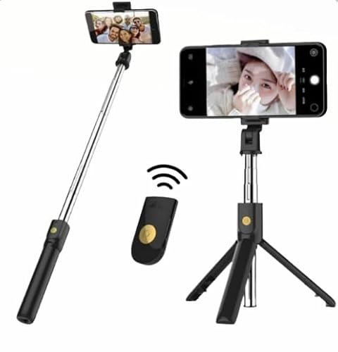 Bastão de Selfie com Tripé para Celular com Controle Disparador PAU DE SELF