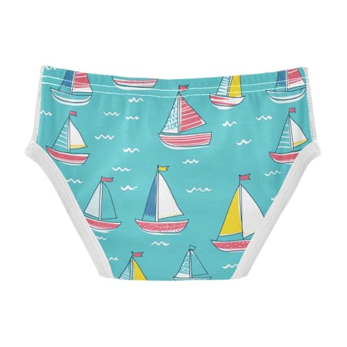 Wusikd Colorful Sailboats Boys' Underwear Cotton Cute Boys Briefs Soft Toddler Underwear 2T2