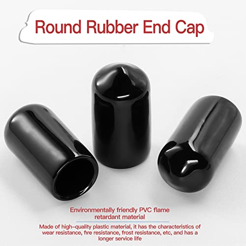 Jamiikury 60PCS Rubber End Caps 12mm ID Round Tube Bolt Cap Cover Vinyl - View #6
