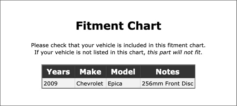 Miniatura 2 de Rotor de freno de disco delantero estándar compatible con Chevrolet Epica 2009