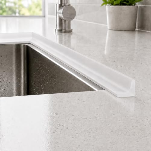 Risunpet Shower Threshold Water Dam - Walk in Shower Water Guard, Shower Door Bottom Seal Water...