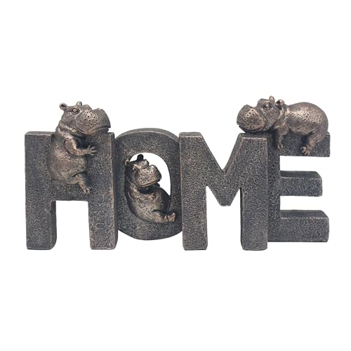 The Leonardo Collection Happy Hippo - Figuras y Adornos para decoración del hogar y la Oficina, Accesorios Decorativos para Interiores y Exteriores, Bonitos Regalos para Mujeres y Hombres