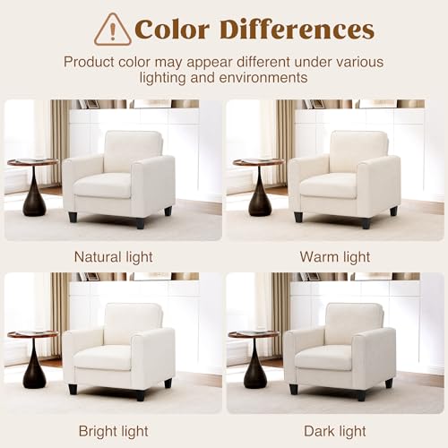 Sillón Chenille Plegable Beige miniatura 6