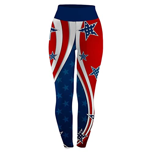 Patriotic Us American Flag High Waist Tummy Control Leggings Stars & Stripes American Independence Day Workout Tights2