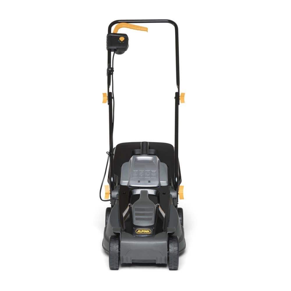 Alpina Rasaerba Elettrico BL 320 E, Larghezza Taglio 32 cm, Motore da 1000 W, fino a 300 m², Altezza di Taglio Regolabile in 3 Posizioni, Sacco di Raccolta da 25 l - 2