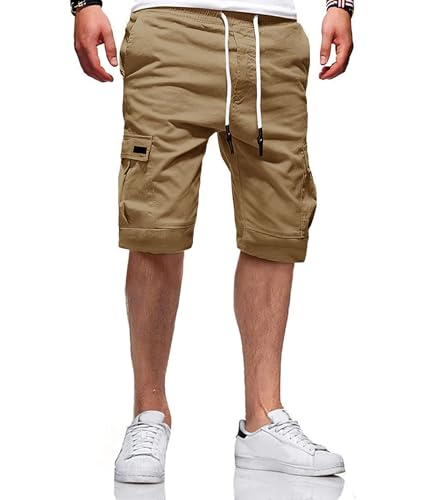 JACKETOWN Pantalones Cortos Cargo Algodón Tipo Bermuda Casual