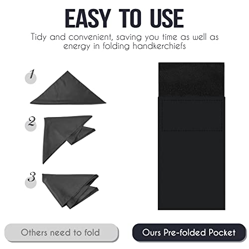 Xuhal 21 Pcs Prefolded Pocket Squares For Men Flat Polyester Rectangular Pocket Square Masculine Handkerchief Suit Pocket Handkerchief On Card, 21 Colors #TOP3