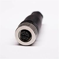 Vista 2 de Elecbee Conector de cable M12 Circular Impermeable Enchufe de Aviación Terminación de tornillo Instalable en Campo Desapantallamiento Recto