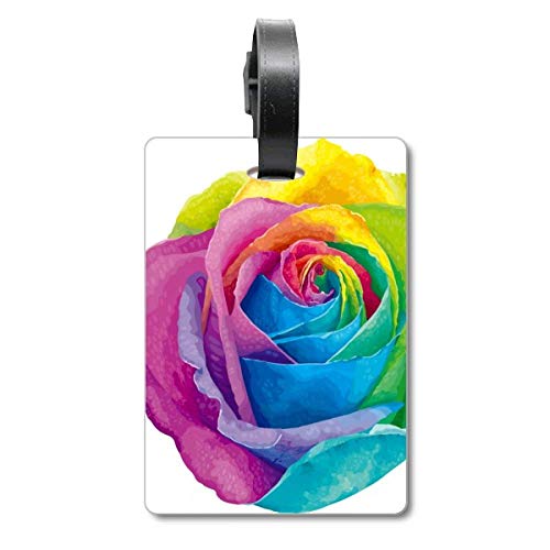 Étiquette valise fleur de lesbienne arc-en-ciel pour afficher sa fierté