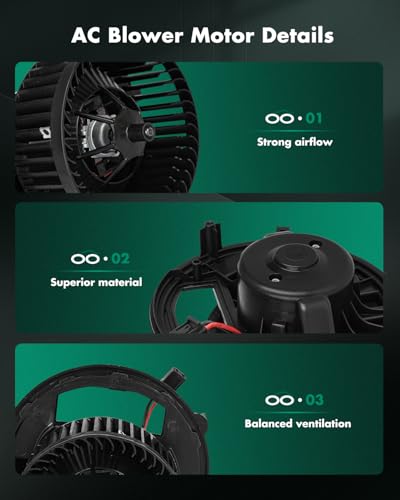 Image of SCITOO HVAC Heater Blower Motor with Fan Cage 700341 For Audi 2015-2022,For Volkswagen 2015-2021