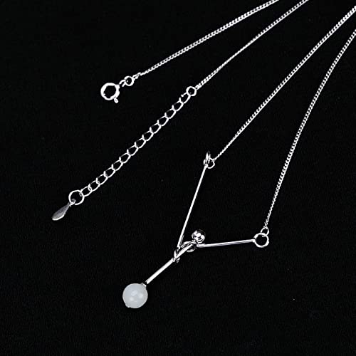 Pendentif en Jade incrusté S925 collier dame anniversaire