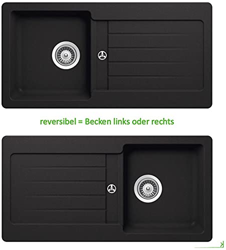 Küchenspüle Victory Granitspüle S-VEL860 in verschiedenen Farben