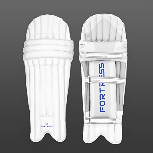 FORTRESS Junior Cricket Batting Pads - 3-Piece Knee Roll/Traditional Cane & Rod Design