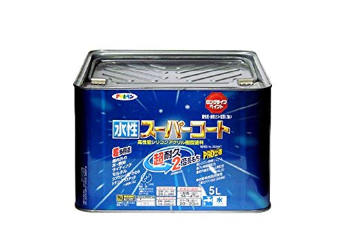 アサヒペン ペンキ 水性スーパーコート 水性多用途 ブラウン 5L