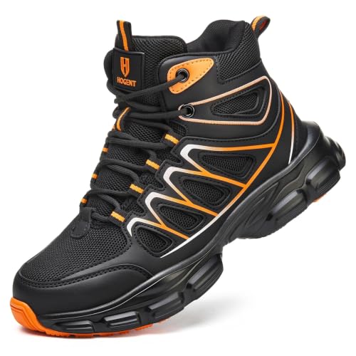 Image of Hogent Steel Toe Shoes for Men Women - Non Slip & Lightweight Work Shoes