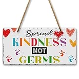 Nursery Decor Classroom Wall Decor Plastic Hanging Sign Classroom Decoration Health Clinic Wall Art Hand Washing Signs Spread Kindness Not Germs Health Room Decoration Counselor Office Decor