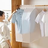 Garment Cover for Hanging Clothes Large PEVA Translucent Clothing Dustproof Cover Bags for Closet Storage Clothes Storage Organizer for Travel