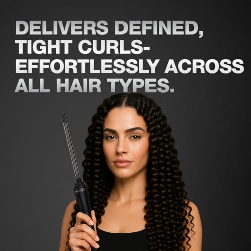 Image of IKONIC Hotwand 2.0, with 10mm Titanium Barrel for Tight Skinny Curls, 8inch Long for Longer Hair, 360 Swivel Cord for Easy Curly Hair Style
