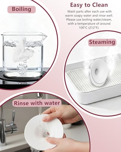 Image of 2pc M9 Upgraded Double-Sealed Flange 24mm Only Compatible with Momcozy Upgraded Mobile Flow M9, 24mm Flange, BPA Free, Comfort Pumping, Not Mom Cozy Original Parts, 2pcs-24mm