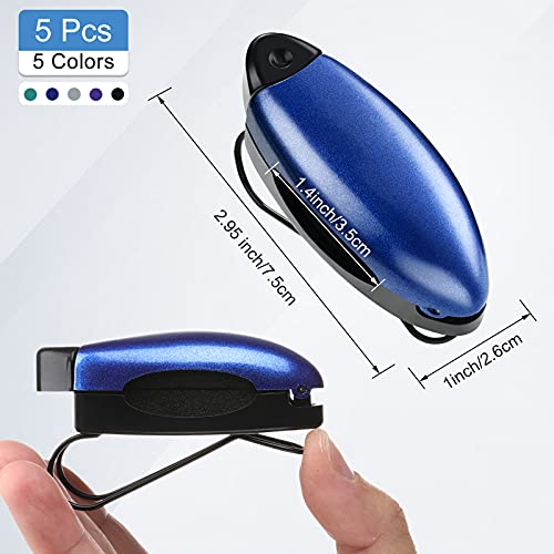 Image of Frienda 5 Pcs Sunglasses Holder for Car Sun Visor Clip, Sunglass Holder for Visor Eyeglasses Mount Ticket Card Clip Car Accessories for Women Men (Stylish Color)