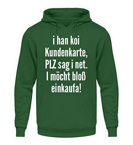 Pull à capuche unisexe I möcht unkaufa vert XXXL grand confort