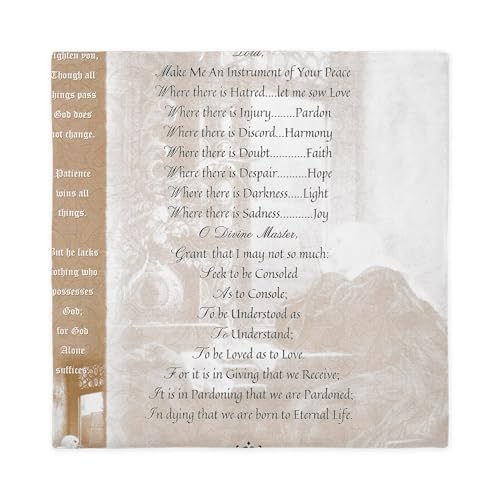 CafePress Pope Francis St. Francis Simple Prayer Queen Duvet Cover, Printed Comforter Cover, Unique Bedding