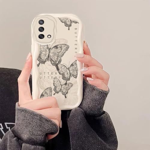 PAIXIKYZ Compatible con OPPO A74 4G Funda Silicona Suave con Diseño Ondas Cremosas Suaves