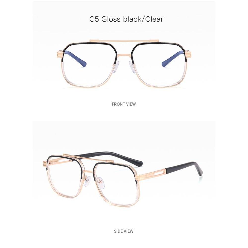 Okulary komputerowe w oprawkach Fashion Square Frames w stylu retro