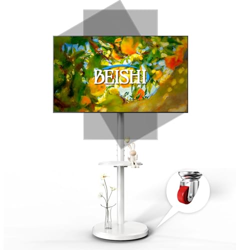 テレビスタンド おしゃれ テレビ台 tvスタンド キャスター付き (ホワイト)