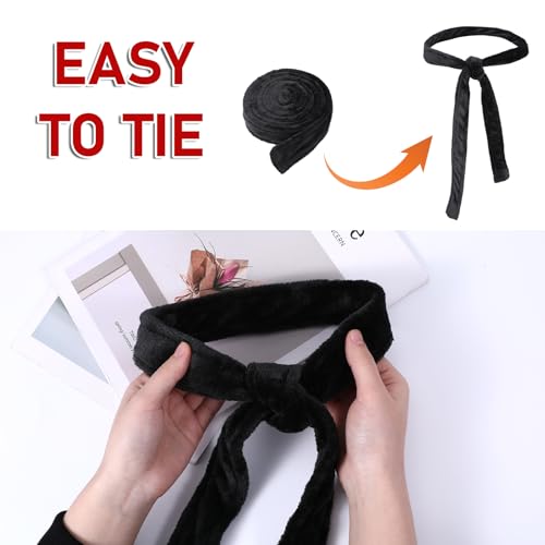 Robe Belt, Black Replacement Pajamas, 67 in x 1.6 in Bath Robe Belt Replacement, Hotel Bathrobe Tie Waist Belt, Unisex Soft Plush Flannel Replacement Bathrobe Flannel3