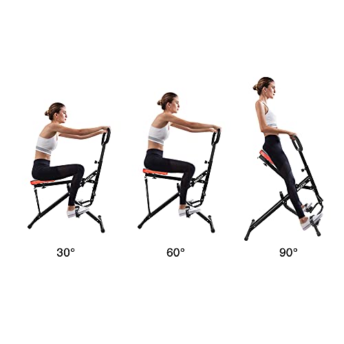 Bigzzia Abdominal Workout Fitness Exercise Training Equipment Row N Ride Machine with Adjustable Seat for Squat Glutes Home Gym