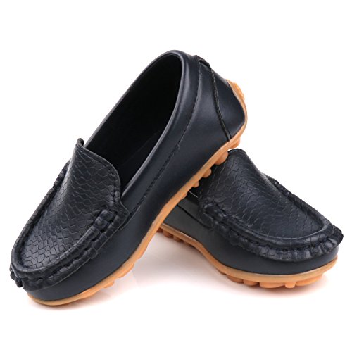 Image of Femizee Toddler Boys Leather Loafers Comfort Uniform Oxford Dress Wedding Shoes