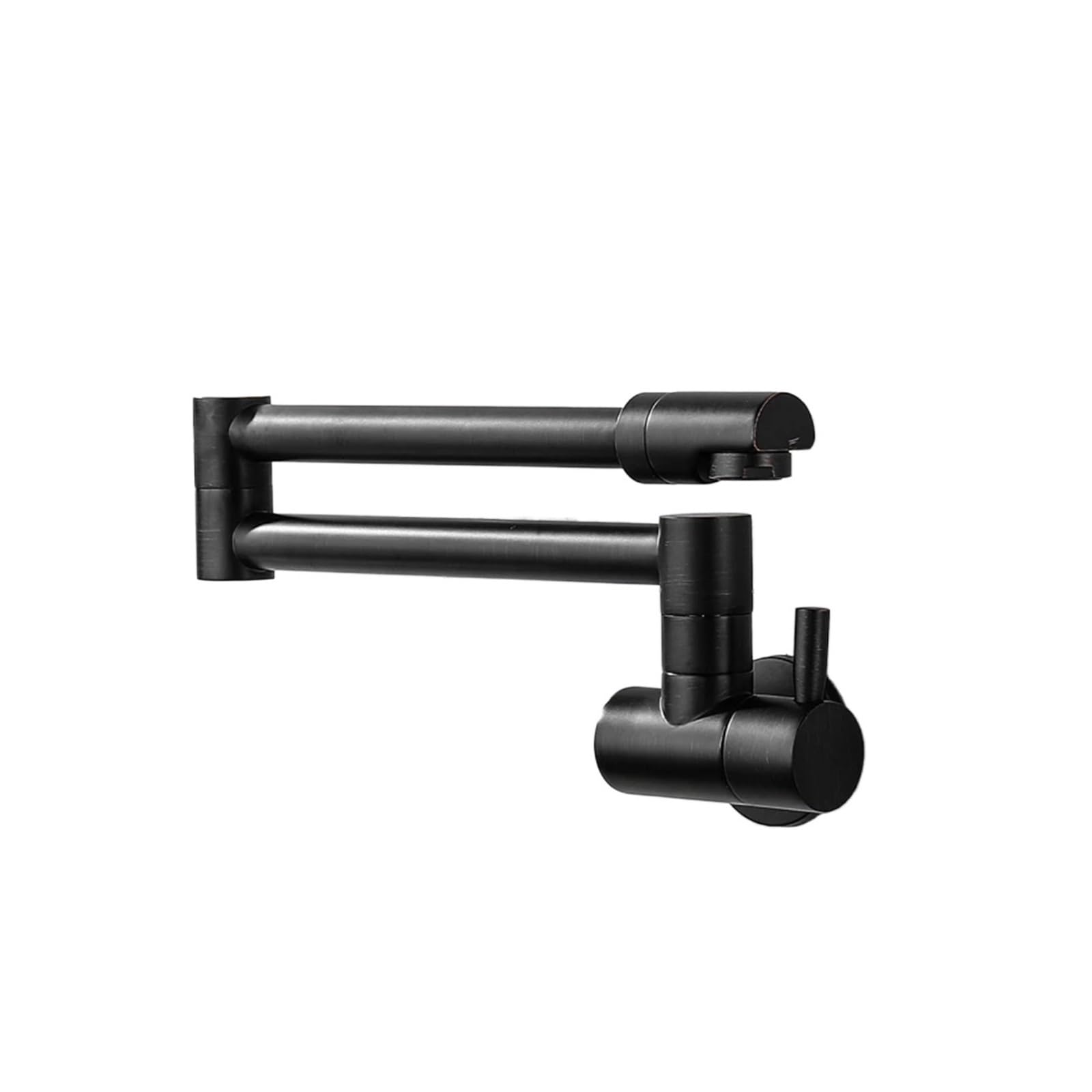 ZYCHSJXA Brass Wall Mounted Kitchen Faucet Black Pot Filler Swivel Folding Retractable Rotary Stretch Basin Sink Tap