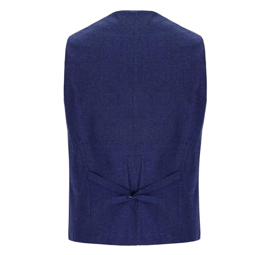 Formal Vest For Men Tweed Business Casual Prom Dress Tweed Vests Wedding Suits Work Button Waistcoats With Pockets4