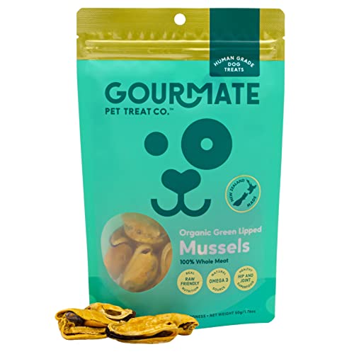 Gourmate Pet Treat Co. Green Lipped Mussels for Dogs - Human Grade Dog Treats - 100% Natural, Freeze...