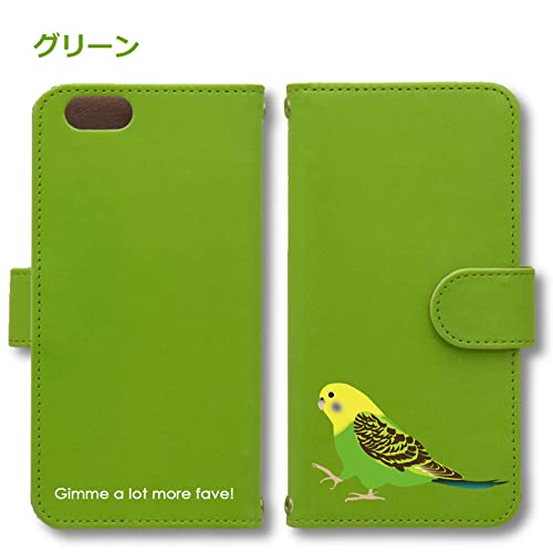 Amazon.co.jp: セキセイインコ スマホケース Android 手帳型 グリーンx