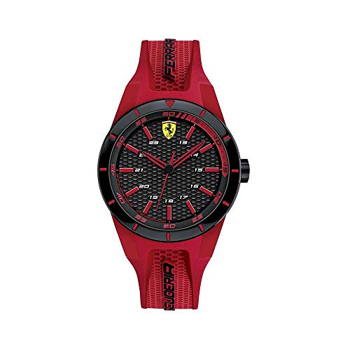 Ferrari Scuderia Young Collection 0840005 Red Rev Analog Display Quartz Red Watch