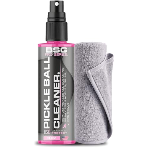 Big Shot Golf Pickleball Paddle Cleaner, Grip & Paddle Reset Spray, Erase Dirt & Grime, Increase Performance of Pickleball Paddles | 8 floz | Pink