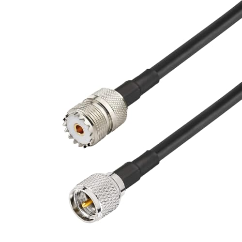Adaptador MINI-UHF macho a SO-239 UHF hembra cable RG58 3.3 pies miniatura 2