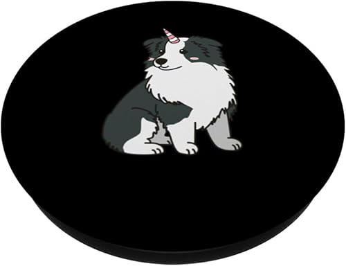 Miniatura 2 de Unicorn Border Collie PopSockets PopGrip intercambiable