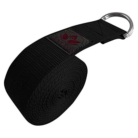 Clever Yoga Straps For Stretching - Black 8 Foot Cover