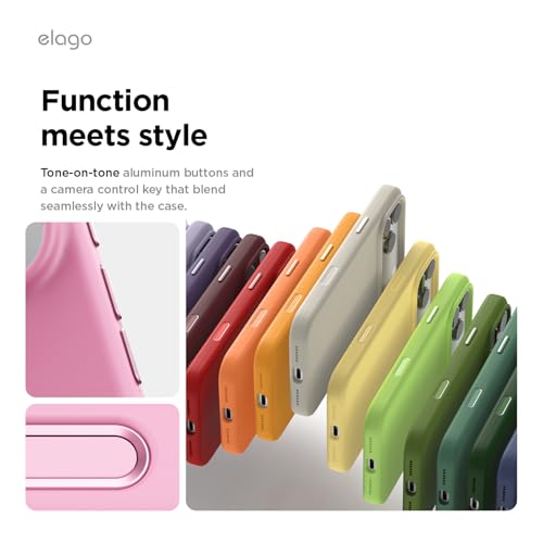 Image of elago for iPhone 17 Pro Max Case, Premium Magnetic Silicone Case, Compatible with MagSafe, Liquid Silicone Material, Protective Cover, Shockproof, Slim Phone, 6.9 inch (Hot Pink)