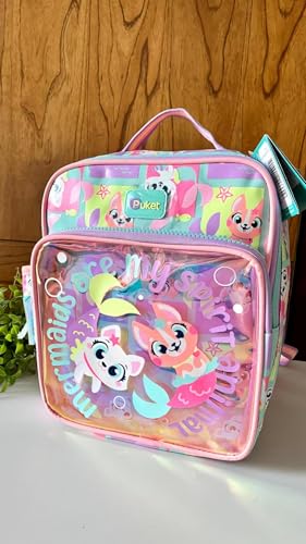 PUKET - Lancheira Térmica Infantil Puket Pet Sereia Verde água