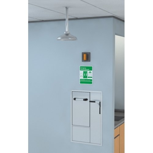 Guardian GBF2150 Recessed Safety Station with Drain Pan, Exposed Shower Head