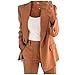 Dasongff Veste Blazer Femme Chic Couleur Unie Automne Printemps Blouse de Travail OL Manche Longue Office Lady Costume Slim Fit Office Femmes Blazer Manteau Bureau Affaires Bombers Revers Vintage